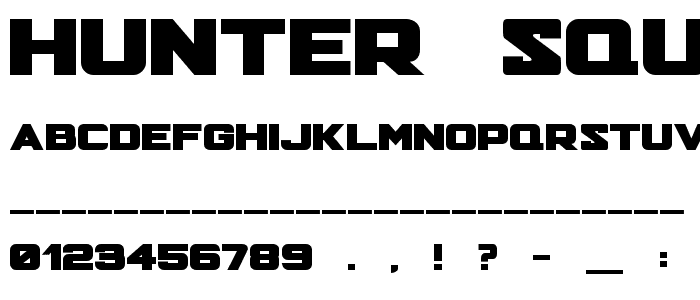 Hunter Squared font